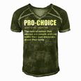 Pro Choice Definition Feminist Womens Rights My Choice Men's Short Sleeve V-neck 3D Print Retro Tshirt Green