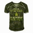 Proud Army Stepdad Of A Soldier-Proud Army Stepdad Army Men's Short Sleeve V-neck 3D Print Retro Tshirt Green