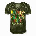 Proud Dad Of A 2022 Pre-K Graduate Unicorn Grad Senior Men's Short Sleeve V-neck 3D Print Retro Tshirt Green