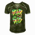 Rad Like Dad 80S Retro Graphic Men's Short Sleeve V-neck 3D Print Retro Tshirt Green