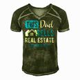Real Estate Agent Men Dad Funny Realtor Gift Raglan Baseball Men's Short Sleeve V-neck 3D Print Retro Tshirt Green