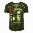 Red On Friday Dad Military Remember Everyone Deployed Flag Men's Short Sleeve V-neck 3D Print Retro Tshirt Green