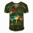 Red Wine Blue 4Th Of July Wine Red White Blue Wine Glasses V4 Men's Short Sleeve V-neck 3D Print Retro Tshirt Green