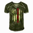 Reel Cool Bonus Dad American Flag Fishing Fathers Day Gift Men's Short Sleeve V-neck 3D Print Retro Tshirt Green