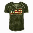 Regular Dad Trying Not To Raise Liberals Flag Fathers Day Men's Short Sleeve V-neck 3D Print Retro Tshirt Green