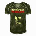 Retirement To Do List Fish I Worked My Whole Life To Fish Men's Short Sleeve V-neck 3D Print Retro Tshirt Green