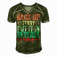 Retro Back Up Terry Put It In Reverse 4Th Of July Fireworks Men's Short Sleeve V-neck 3D Print Retro Tshirt Green