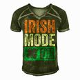 St Patricks Day Beer Drinking Ireland - Irish Mode On Men's Short Sleeve V-neck 3D Print Retro Tshirt Green