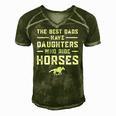 The Best Dads Have Daughters Who Ride Horses Equestrian Dad Men's Short Sleeve V-neck 3D Print Retro Tshirt Green The Best Dads Have Daughters Who Ride Horses Equestrian Dad Men's Short Sleeve V-neck 3D Print Retro Tshirt Green