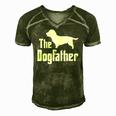 The Dogfather - Funny Dog Gift Funny Glen Of Imaal Terrier Men's Short Sleeve V-neck 3D Print Retro Tshirt Green