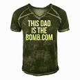 This Dad Is Bomb Dot Com Funny Men's Short Sleeve V-neck 3D Print Retro Tshirt Green