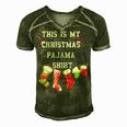 This Is My Christmas Pajama 876 Shirt Men's Short Sleeve V-neck 3D Print Retro Tshirt Green