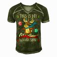 This Is My Christmas Pajama Jewish 545 Shirt Men's Short Sleeve V-neck 3D Print Retro Tshirt Green