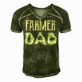 Tractor Dad Farming Father Farm Lover Farmer Daddy V2 Men's Short Sleeve V-neck 3D Print Retro Tshirt Green
