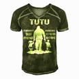 Tutu Grandpa Gift Tutu Best Friend Best Partner In Crime Men's Short Sleeve V-neck 3D Print Retro Tshirt Green