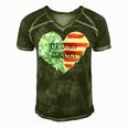 Ultra Maga And Proud Of It American Flag Vote Red Men's Short Sleeve V-neck 3D Print Retro Tshirt Green