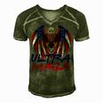 Ultra Maga Eagle Make America Great Aga Men's Short Sleeve V-neck 3D Print Retro Tshirt Green