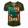 Ultra Maga Madafakas Cat American Flag Men's Short Sleeve V-neck 3D Print Retro Tshirt Green