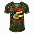 Ultra Maga Patriot American Eagle Us Flag Men's Short Sleeve V-neck 3D Print Retro Tshirt Green