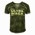 Ultra Maga United State Flag V4 Men's Short Sleeve V-neck 3D Print Retro Tshirt Green