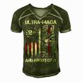 Ultra Maga We The People Proud Republican Usa Flag Men's Short Sleeve V-neck 3D Print Retro Tshirt Green