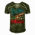 Ultra Mega Eagle Men's Short Sleeve V-neck 3D Print Retro Tshirt Green