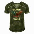 Ultra Mega No Baby Formula Biden Usa Flag Eagle On Back Men's Short Sleeve V-neck 3D Print Retro Tshirt Green