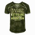 Veteran Veterans Day Raised By A Hero Veterans Daughter For Women Proud Child Of Usa Army Militar 2 Navy Soldier Army Military Men's Short Sleeve V-neck 3D Print Retro Tshirt Green