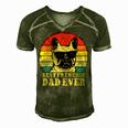 Vintage Best Frenchie Dad Ever Fathers Day 90 Shirt Men's Short Sleeve V-neck 3D Print Retro Tshirt Green