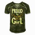 Vintage Proud New Dad Its A Girl Father Daughter Baby Girl Men's Short Sleeve V-neck 3D Print Retro Tshirt Green