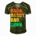 Vintage Retro Fathers Day Outfit Dada Daddy Dad Bruh 8 Shirt Men's Short Sleeve V-neck 3D Print Retro Tshirt Green