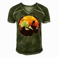 Vintage Retro Rock Climber 161 Shirt Men's Short Sleeve V-neck 3D Print Retro Tshirt Green