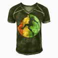 Vintage Retro Rock Climber 177 Shirt Men's Short Sleeve V-neck 3D Print Retro Tshirt Green