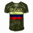 Vintage Russia Russian Flag Pride 500 Trending Shirt Men's Short Sleeve V-neck 3D Print Retro Tshirt Green