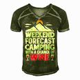 Weekend Forcast Camping Retro Vintage 27 Shirt Men's Short Sleeve V-neck 3D Print Retro Tshirt Green