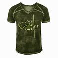 Womens Im A Daddys Girl - Christian Gifts - Funny Faith Based V-Neck Men's Short Sleeve V-neck 3D Print Retro Tshirt Green