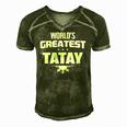 Worlds Greatest Tatay - Filipino Flag Men's Short Sleeve V-neck 3D Print Retro Tshirt Green