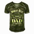 World´S Best No 1 Dad – Daddy – Father - Gift Men's Short Sleeve V-neck 3D Print Retro Tshirt Green