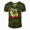 You Free Tonight Bald Eagle American Flag Happy 4Th Of July V2 Men's Short Sleeve V-neck 3D Print Retro Tshirt Green