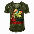 You Free Tonight Bald Eagle Mullet American Flag 4Th Of July Men's Short Sleeve V-neck 3D Print Retro Tshirt Green