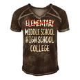 2022 Elementary Graduation-Fun Elementary School Graduation Men's Short Sleeve V-neck 3D Print Retro Tshirt Brown