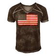 4Th Of July American Flag Vintage Usa Men Women Patriotic Men's Short Sleeve V-neck 3D Print Retro Tshirt Brown
