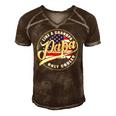 4Th Of July Dad Gifts Papa Like A Grandpa Only Cooler Men's Short Sleeve V-neck 3D Print Retro Tshirt Brown