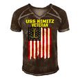 Aircraft Carrier Uss Nimitz Cvn-68 Veterans Day Father Day T-Shirt Men's Short Sleeve V-neck 3D Print Retro Tshirt Brown