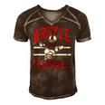 Argyle Eagles Fb Player Vintage Football Men's Short Sleeve V-neck 3D Print Retro Tshirt Brown