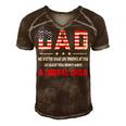 At Least You Dont Have A Liberal Child American Flag Men's Short Sleeve V-neck 3D Print Retro Tshirt Brown