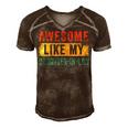 Awesome Like My Daughter-In-Law Men's Short Sleeve V-neck 3D Print Retro Tshirt Brown