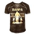 Banpa Grandpa Gift Banpa Best Friend Best Partner In Crime Men's Short Sleeve V-neck 3D Print Retro Tshirt Brown