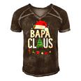 Bapa Claus Christmas Matching Family Pajama Funny Xmas Gift Men's Short Sleeve V-neck 3D Print Retro Tshirt Brown