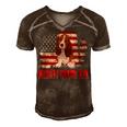 Basset Hound Dad American Flag 4Th Of July Dog Lovers Men's Short Sleeve V-neck 3D Print Retro Tshirt Brown